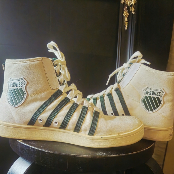K SWISS SZ 8.5 GREEN AND WHITE MENS SNEAKERS - Picture 3 of 10